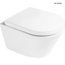 Oltens zestaw Jog Wisząca miska WC o nowoczesnym designie PureRim z deską sedesową wolnoopadającą biały 42037000 Designerska toaleta wisząca z deską z funkcją delikatnego i bezgłośnego zamykania.