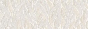 Marazzi Room Wall Decoro Oleander Bianco Touch 30x90 MP6F beżowa dekoracyjna płytka ścienna z motywem liści