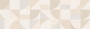 Marazzi Room Wall Decoro Seventies Beige 20x60 MQ7K multikolorowa włoska płytka dekoracyjna z motywem geometrycznym