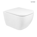Oltens zestaw Vernal stylowa biała miska WC wisząca PureRim z deską wolnoopadającą Slim 42007000 Wisząca miska WC o nowoczesnym designie, wyposażona w deskę z systemem soft-close
