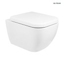 Oltens zestaw Vernal designerska biała miska WC podwieszana PureRim z powłoką SmartClean z deską wolnoopadającą Slim 42507000 Podwieszana miska WC w nowoczesnym stylu, w komplecie z deską z systemem wolnego opadania