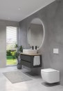 Oltens zestaw Vernal designerska biała miska WC podwieszana PureRim z powłoką SmartClean z deską wolnoopadającą Slim 42507000 Podwieszana miska WC w nowoczesnym stylu, w komplecie z deską z systemem wolnego opadania