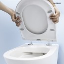 Oltens Hamnes Kort Ovan Slim deska sedesowa twarda wolnoopadająca biała 45111000 Elegancka deska WC Slim w klasycznej bieli, z funkcją delikatnego zamykania