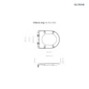 Oltens Jog deska sedesowa wolnoopadająca Slim biała 45102000 - rysunek techniczny
