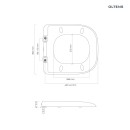 Oltens Gulfoss deska sedesowa wolnoopadająca biała 45105000 - rysunek techniczny