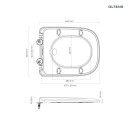 Oltens Gulfoss deska sedesowa wolnoopadająca Slim w białym kolorze 45106000 - rysunek techniczny