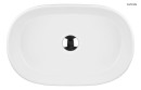 Umywalka Oltens Lom 55x34 cm biała nablatowa owalna z ochronną powłoką SmartClean 40811000 bez przelewu i bez otworu na baterię