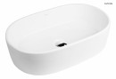 Umywalka Oltens Lom 55x34 cm biała nablatowa owalna z ochronną powłoką SmartClean 40811000 bez przelewu i bez otworu na baterię