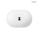 Umywalka Oltens Lom Thin 45x30 nablatowa owalna biały połysk 40327000 bez otworu na armaturę i bez przelewu