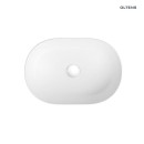 Umywalka Oltens Lom Thin 45x30 nablatowa owalna biały połysk 40327000 bez otworu na armaturę i bez przelewu