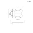 Oltens Jog deska sedesowa wolnoopadająca biała 45117000 - rysunek techniczny