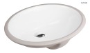 Umywalka Oltens Mana 46x38 cm podblatowa owalna z powłoką SmartClean biała 40600000 posiada przelew, bez otworu na armaturę
