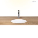 Umywalka Oltens Mana 46x38 cm podblatowa owalna z powłoką SmartClean biała 40600000 posiada przelew, bez otworu na armaturę