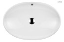 Umywalka Oltens Sogne 63x42 nablatowa owalna z ochronną powłoką SmartClean biała 40810000