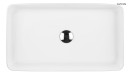 Umywalka Oltens Solberg 62x41,5 nablatowa prostokątna z zaokrąglonymi narożnikami z ochronną powłoką SmartClean biała 40818000 bez przelewu i bez otworu na baterię