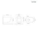 Oltens Hamnes nowoczesny bidet podwieszany w klasycznej bieli 46004000 - rysunek techniczny