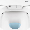 Oltens SmartFrisk miska WC wisząca myjąca z powłoką SmartClean z deską biała 42038000 Miska WC montowana na stelażu z funkcją higieny intymnej