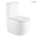 Oltens Hamnes Stille kompakt miska WC z powłoką SmartClean spłukiwanie wirowe z deską Ovan wolnoopadającą biały 44503000 Kompaktowa toaleta z technologią wirowego spłukiwania oraz dołączoną deską