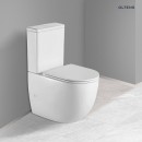 Oltens Hamnes Stille kompakt miska WC z powłoką SmartClean spłukiwanie wirowe z deską Ovan wolnoopadającą biały 44503000 Kompaktowa toaleta z technologią wirowego spłukiwania oraz dołączoną deską