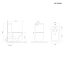 Oltens Hamnes Stille kompakt miska WC z powłoką SmartClean spłukiwanie wirowe z deską Ovan wolnoopadającą biały 44503000 - rysunek techniczny