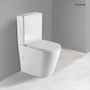 Oltens Jog Stille kompakt miska WC z powłoką SmartClean spłukiwanie wirowe z deską Ovan wolnoopadającą w białym kolorze 44502000 Nowoczesny kompakt WC z funkcją wirowego spłukiwania oraz deską