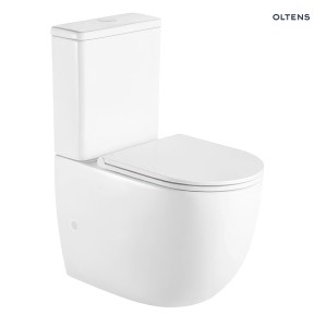 Oltens Hamnes Stille kompakt miska WC spłukiwanie wirowe w klasycznej bieli 44001000