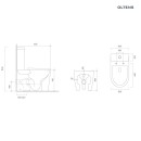 Oltens Jog Stille kompakt miska WC z powłoką SmartClean spłukiwanie wirowe biały 44500000 - rysunek techniczny