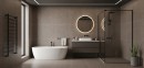 Surowy beton w głębokim, ziemistym kolorze. Materika Mud 80x80 to gres dla miłośników minimalistycznego, loftowego stylu. Wielki format i matowe wykończenie w odcieniu błota tworzą szlachetną bazę dla nowoczesnych, przestronnych wnętrz.