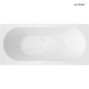 Oltens Lykke prostokątna wanna akrylowa 170x75 cm w białym wykończeniu dedykowana do zabudowy 10013000