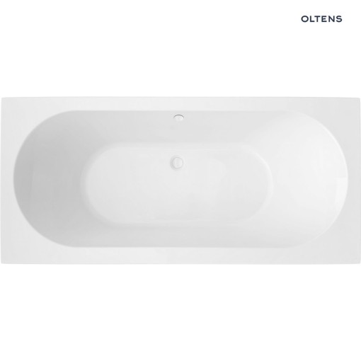 Oltens Lykke duża prostokątna wanna do zabudowy 180x80 cm wykonana z akrylu w kolorze białym 10014000