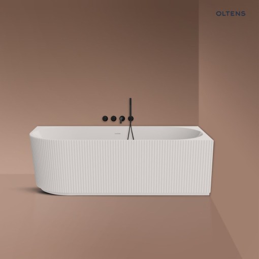 Wanna narożna Oltens Hamnes 170x80 cm prawa 11009000 wykończona w eleganckiej bieli, zapewniająca komfort kąpieli oraz optymalne wykorzystanie przestrzeni