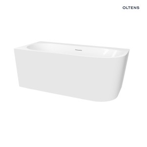 Oltens Hulda elegancka i komfortowa wanna wolnostojąca 160x75 cm narożna lewa biały połysk 11003000
