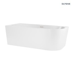 Oltens Delva elegancka wanna wolnostojąca 150x75 cm narożna lewa w klasycznej bieli 11007000