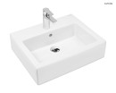 Umywalka Oltens Susa 50x41 cm wisząca ścienna z powłoką SmartClean biała 41903000 z przelewem i otworem na armaturę