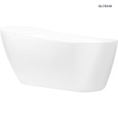 Oltens Gocta designerska wanna wolnostojąca 160x75 cm w kształcie owalnym akrylowa w wykończeniu biały połysk 12006000 zapewniająca wygodę użytkowania i elegancki wygląd wnętrza