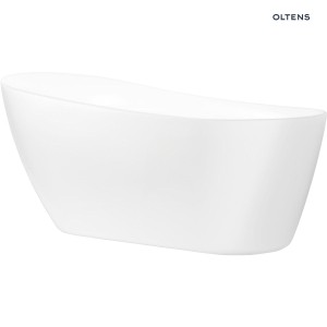 Oltens Gocta wolnostojąca wanna owalna 170x78 cm wykonana z wysokiej jakości akrylu w eleganckim białym połysku 12003000