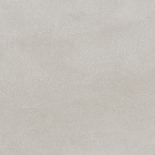 Kwadratowa płytka gresowa Marazzi Slow Cold Nebbia o wymiarach 60x60 cm, powierzchnia w jasnoszarym, matowym kolorze o subtelnym, tonalnym przejściu, imitująca surowy beton z bardzo drobnymi, jasnymi nakropieniami