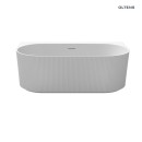 Oltens Hamnes nowoczesna biała wanna przyścienna 160x75 cm o eleganckiej i minimalistycznej formie biała 12025000