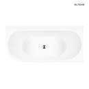 Oltens Hulda Elegancka wanna wolnostojąca narożna prawa 160x75 cm w białym połyskującym kolorze o eleganckiej i minimalistycznej formie 11002000