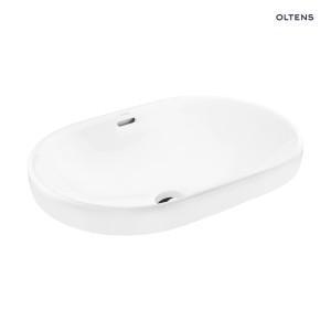  Oltens Tive umywalka 61x40 wpuszczana owalna z powłoką SmartClean biała 40823000