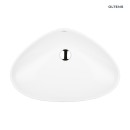 Umywalka Oltens Vala 59x39 nablatowa w nowoczesnym owalnym kształcie biała 40325000 bez otworu na armaturę i bez przelewu