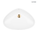 Umywalka Oltens Vala 59x39 nablatowa nowoczesna owalna z powłoką SmartClean biała 40825000  bez otworu na armaturę i bez przelewu