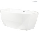 Oltens Stygg designerska wanna wolnostojąca 160x73 cm owalna wykonana z akrylu wykończona w białym połysku 12005000