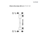 Oltens Driva EasyClick (S) Alling 60 zestaw prysznicowy z mydelniczką chrom/biały 36005110 - rysunek techniczny