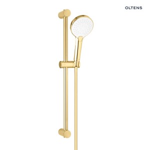 Oltens Driva EasyClick Alling 60 zestaw prysznicowy złoty połysk/biały 36001800