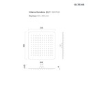 Oltens Zestaw Gota podtynkowa bateria z deszczownicą 30 cm Sondera (S) oraz zestawem prysznicowym Sog w chromowanym wykończeniu 36601100 - rysunek techniczny deszczownicy