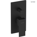Zestaw Oltens Gota bateria podtynkowa z deszczownicą 22 cm Atran i kompletem prysznicowym Sog czarny mat 36616300 - bateria prysznicowa