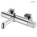 Oltens Hamnes zestaw prysznicowy z baterią wannowo-prysznicową ścienną oraz okrągłą deszczownicą chrom 36047100 - bateria wannowo-prysznicowa