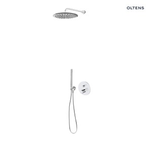 Oltens zestaw Hamnes bateria podtynkowa z deszczownicą 30 cm Sondera i kompletem prysznicowym Ume chrom 36607100