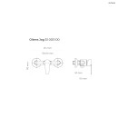 Oltens Jog zestaw prysznicowy z baterią prysznicową ścienną chrom 36052100 - rysunek techniczny baterii